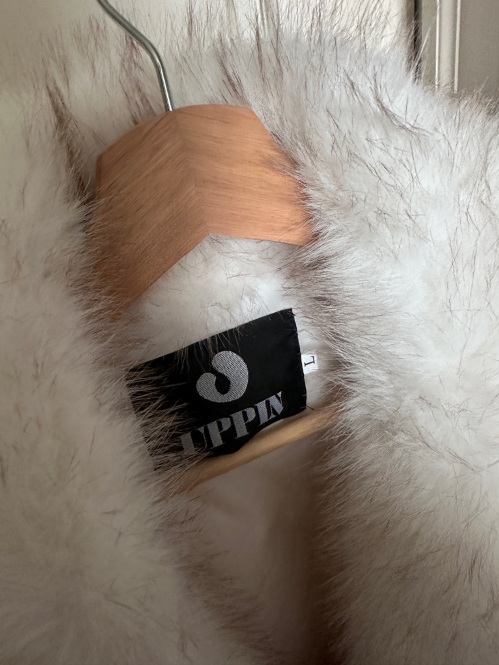 White Faux Fur Belted Coat Long Plush Robe Style Winter Jacket - Picture 3 of 4